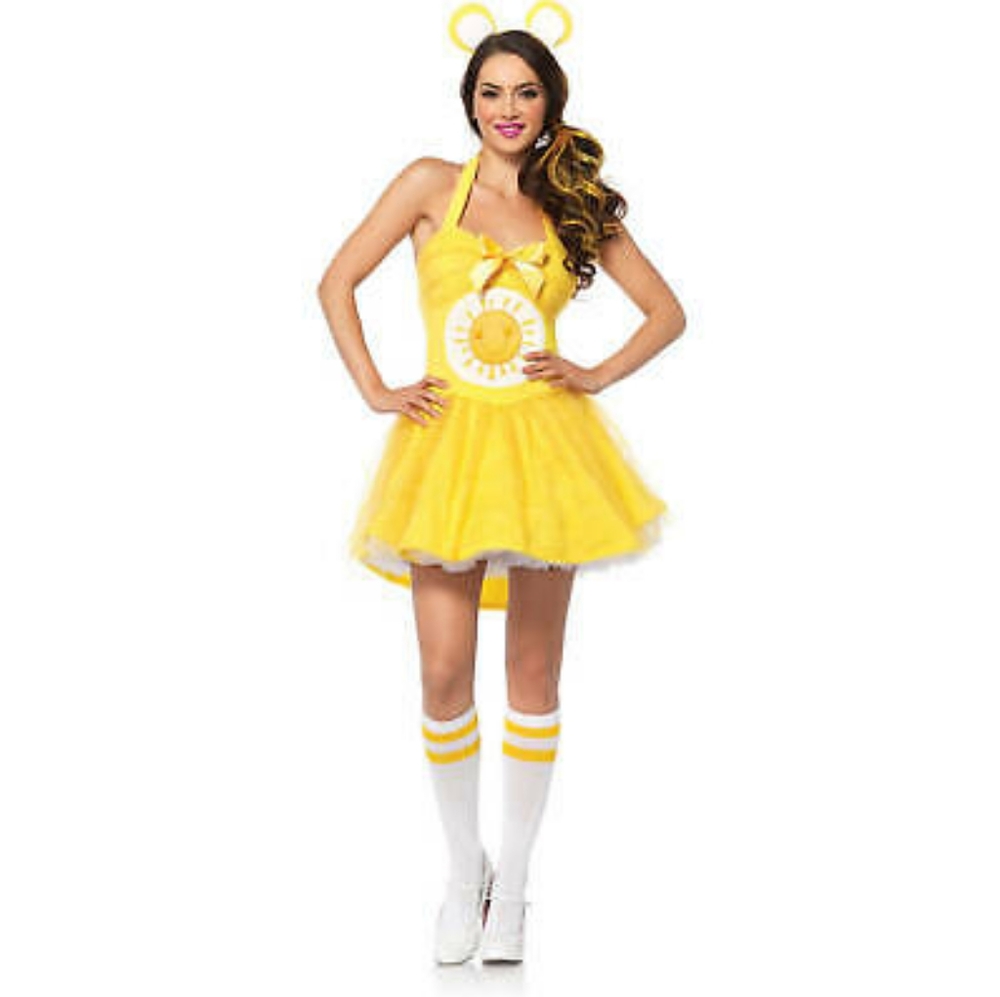 Lip Service x Carebears Funshine Bear Halloween Costume Dress Tutu Headband NWT